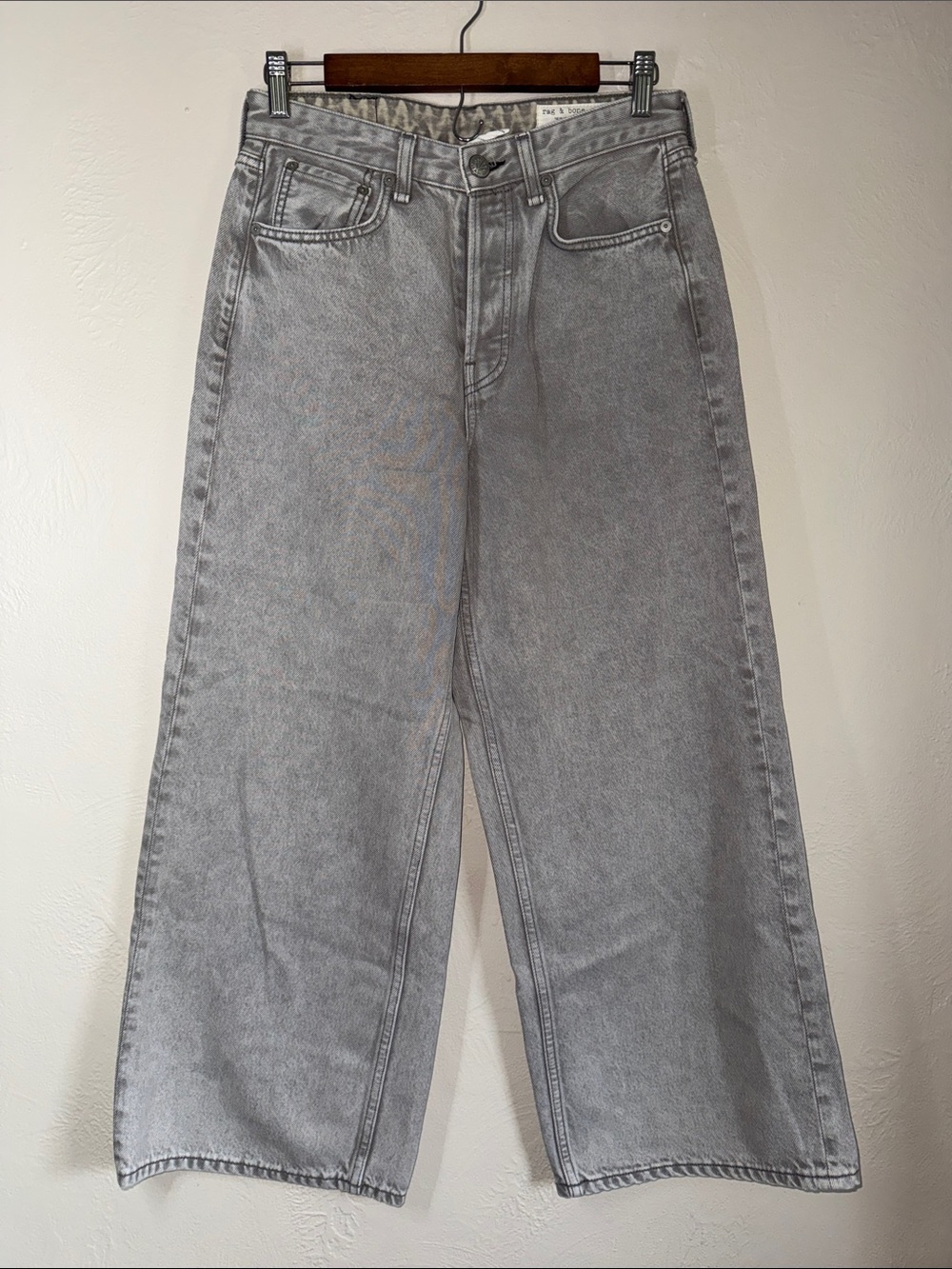 Rag & Bone Gray Maya high rise ankle wide leg